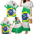 Brazil Jiujitsu Family Matching Mermaid Dress and Hawaiian Shirt BJJ 2024 Flag Vibes