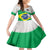 Brazil Jiujitsu Family Matching Off Shoulder Long Sleeve Dress and Hawaiian Shirt BJJ 2024 Flag Vibes
