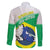 Brazil Jiujitsu Family Matching Off Shoulder Long Sleeve Dress and Hawaiian Shirt BJJ 2024 Flag Vibes - Wonder Print Shop