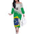 Brazil Jiujitsu Family Matching Off Shoulder Long Sleeve Dress and Hawaiian Shirt BJJ 2024 Flag Vibes