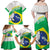 Brazil Jiujitsu Family Matching Off Shoulder Maxi Dress and Hawaiian Shirt BJJ 2024 Flag Vibes