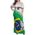 Brazil Jiujitsu Family Matching Off Shoulder Maxi Dress and Hawaiian Shirt BJJ 2024 Flag Vibes - Wonder Print Shop