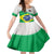 Brazil Jiujitsu Family Matching Off Shoulder Short Dress and Hawaiian Shirt BJJ 2024 Flag Vibes