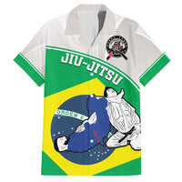Brazil Jiujitsu Family Matching Off Shoulder Short Dress and Hawaiian Shirt BJJ 2024 Flag Vibes - Wonder Print Shop