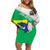 Brazil Jiujitsu Family Matching Off Shoulder Short Dress and Hawaiian Shirt BJJ 2024 Flag Vibes