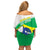 Brazil Jiujitsu Family Matching Off Shoulder Short Dress and Hawaiian Shirt BJJ 2024 Flag Vibes