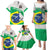 Brazil Jiujitsu Family Matching Puletasi and Hawaiian Shirt BJJ 2024 Flag Vibes - Wonder Print Shop