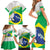 Brazil Jiujitsu Family Matching Short Sleeve Bodycon Dress and Hawaiian Shirt BJJ 2024 Flag Vibes - Wonder Print Shop