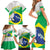 Brazil Jiujitsu Family Matching Short Sleeve Bodycon Dress and Hawaiian Shirt BJJ 2024 Flag Vibes