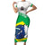 Brazil Jiujitsu Family Matching Short Sleeve Bodycon Dress and Hawaiian Shirt BJJ 2024 Flag Vibes - Wonder Print Shop