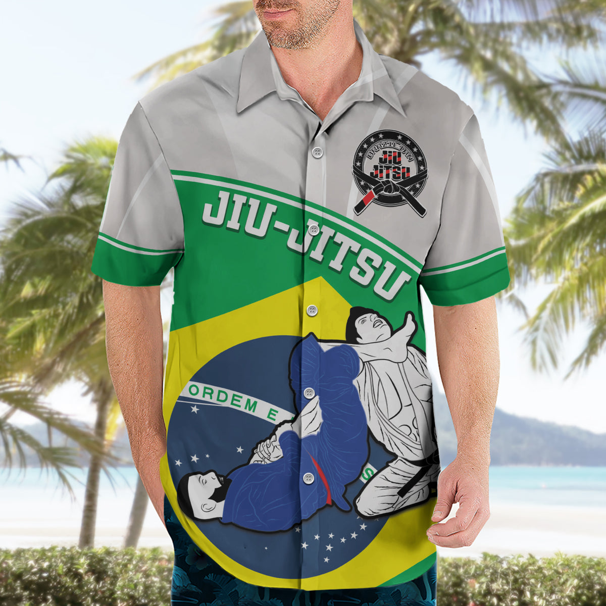 Brazil Jiujitsu Hawaiian Shirt BJJ 2024 Flag Vibes - Wonder Print Shop