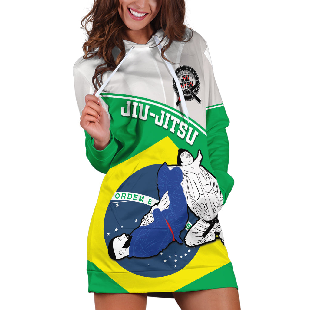 Brazil Jiujitsu Hoodie Dress BJJ 2024 Flag Vibes