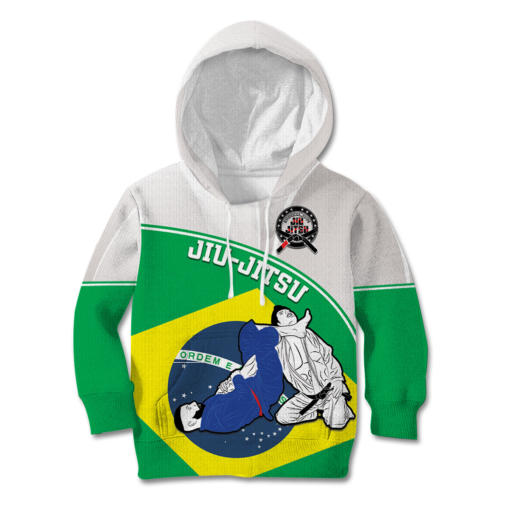 Brazil Jiujitsu Kid Hoodie BJJ 2024 Flag Vibes - Wonder Print Shop