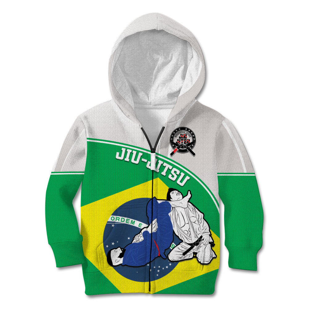 Brazil Jiujitsu Kid Hoodie BJJ 2024 Flag Vibes - Wonder Print Shop