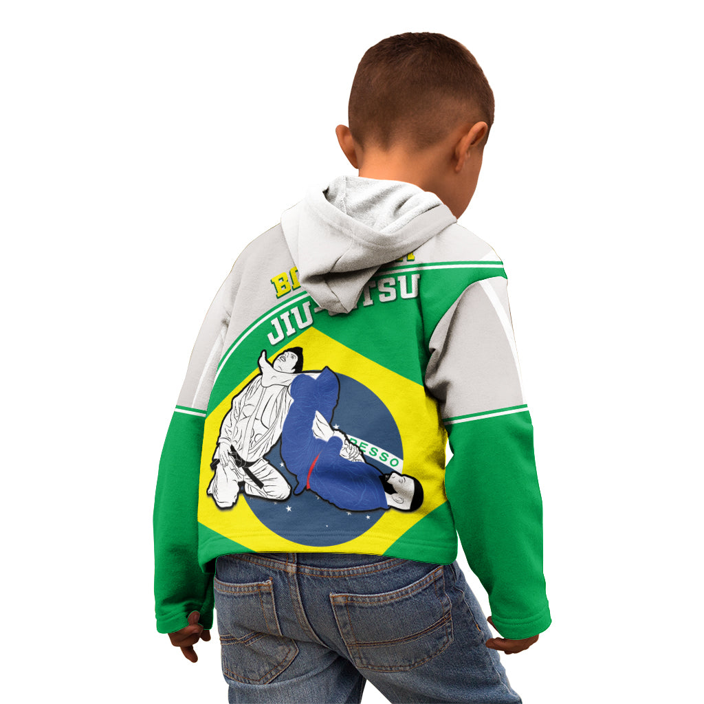 Brazil Jiujitsu Kid Hoodie BJJ 2024 Flag Vibes - Wonder Print Shop