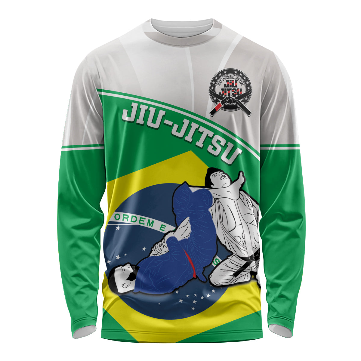 Brazil Jiujitsu Long Sleeve Shirt BJJ 2024 Flag Vibes - Wonder Print Shop