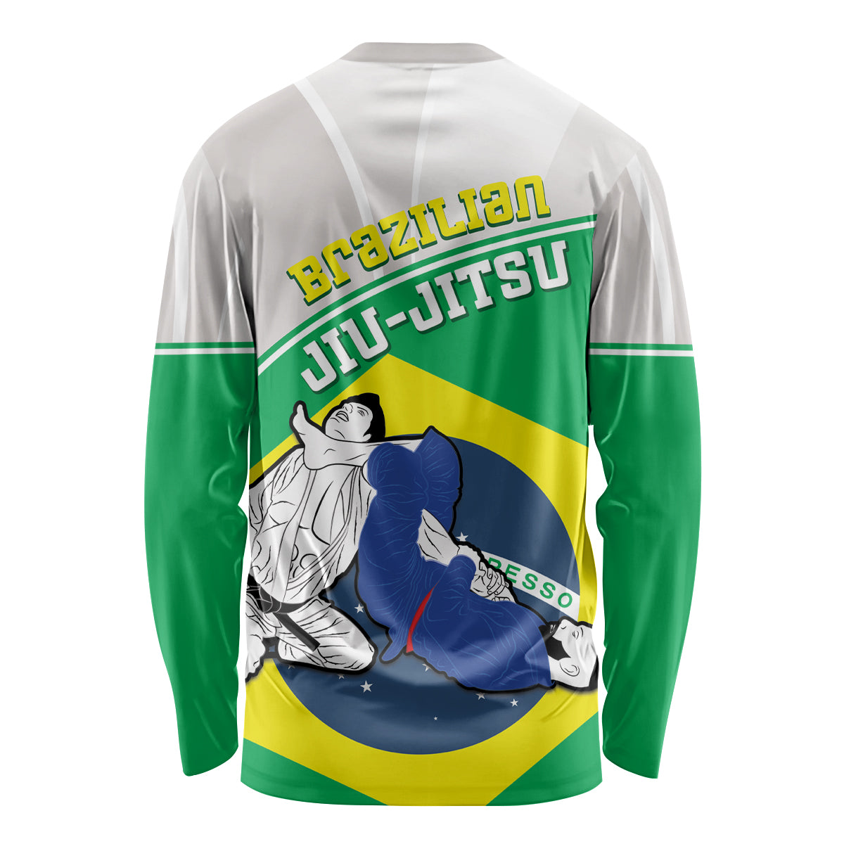 Brazil Jiujitsu Long Sleeve Shirt BJJ 2024 Flag Vibes - Wonder Print Shop