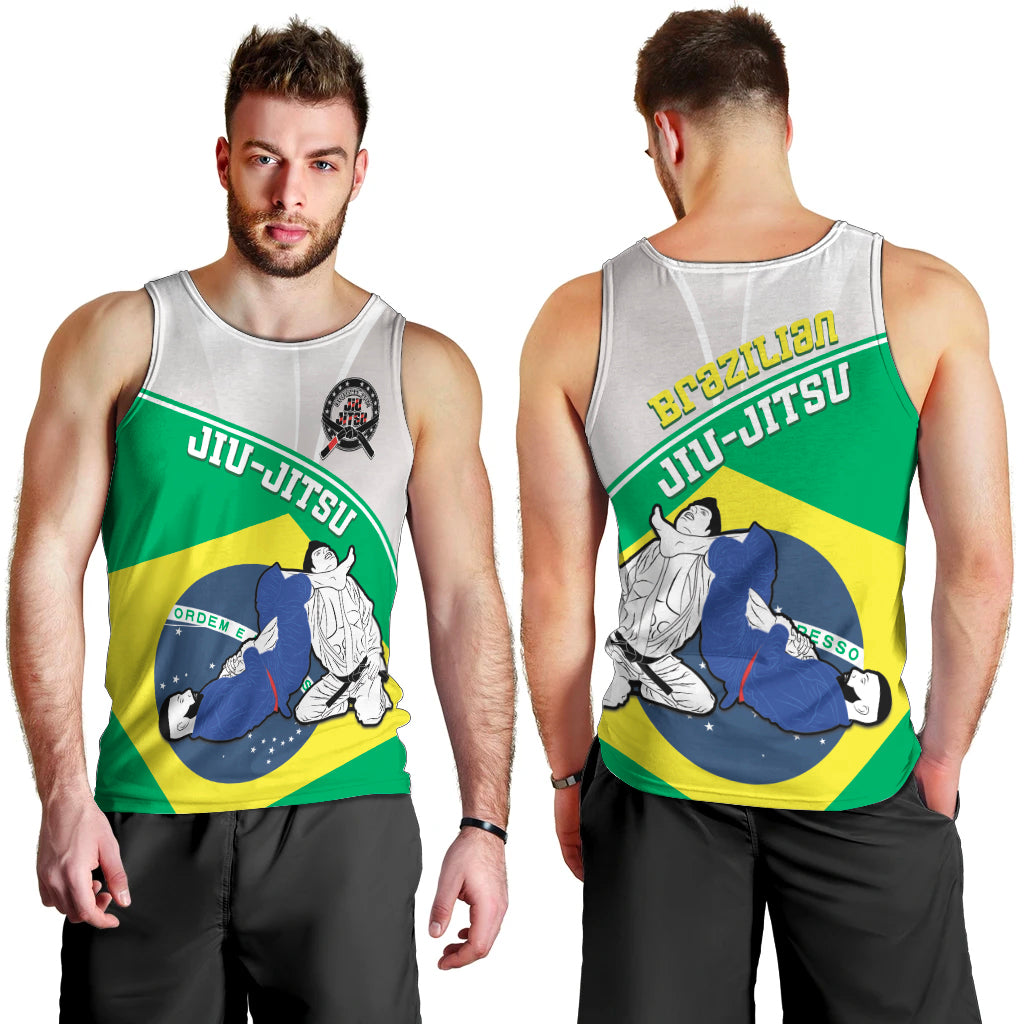 Brazil Jiujitsu Men Tank Top BJJ 2024 Flag Vibes - Wonder Print Shop