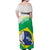 Brazil Jiujitsu Off Shoulder Maxi Dress BJJ 2024 Flag Vibes