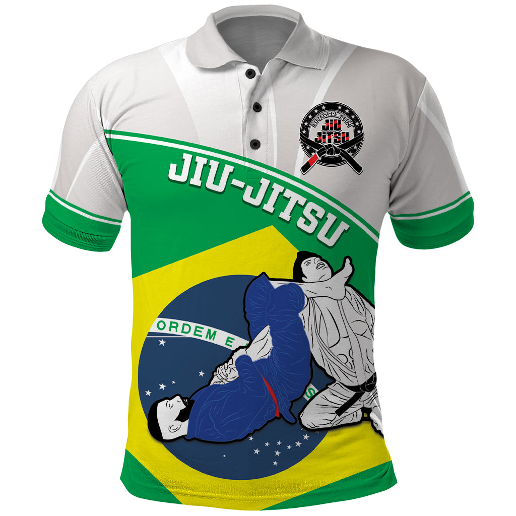 Brazil Jiujitsu Polo Shirt BJJ 2024 Flag Vibes