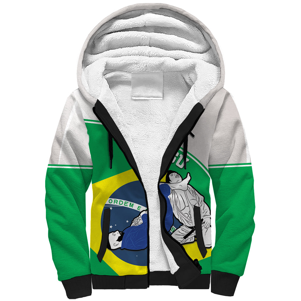 Brazil Jiujitsu Sherpa Hoodie BJJ 2024 Flag Vibes - Wonder Print Shop
