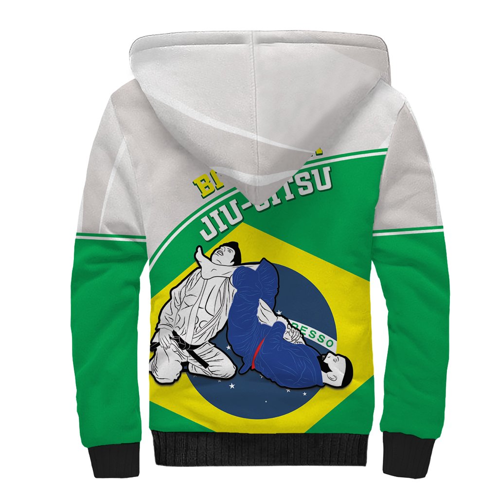 Brazil Jiujitsu Sherpa Hoodie BJJ 2024 Flag Vibes - Wonder Print Shop