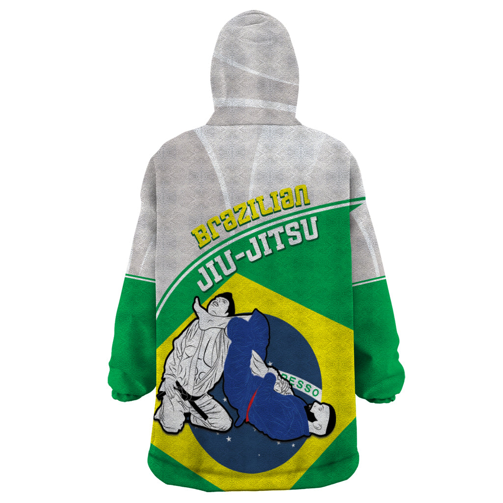 Brazil Jiujitsu Wearable Blanket Hoodie BJJ 2024 Flag Vibes - Wonder Print Shop