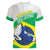 Brazil Jiujitsu Women V Neck T Shirt BJJ 2024 Flag Vibes