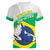 Brazil Jiujitsu Women V Neck T Shirt BJJ 2024 Flag Vibes - Wonder Print Shop