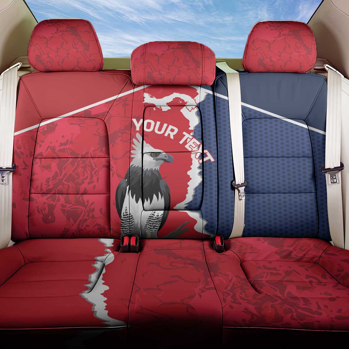 Panama 2026 Football Custom Back Car Seat Cover Los Canaleros Harpy Eagle