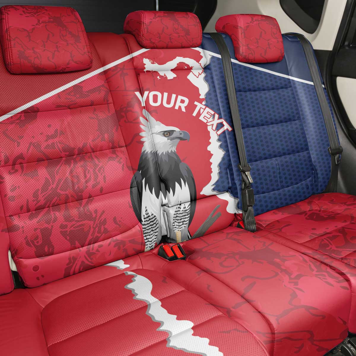 Panama 2026 Football Custom Back Car Seat Cover Los Canaleros Harpy Eagle