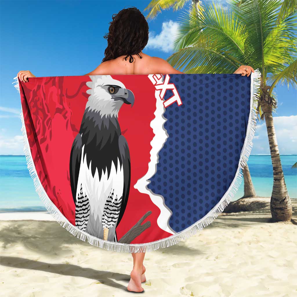 Panama 2026 Football Custom Beach Blanket Los Canaleros Harpy Eagle