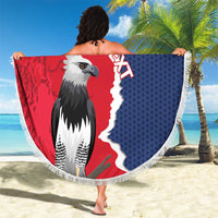 Panama 2026 Football Custom Beach Blanket Los Canaleros Harpy Eagle