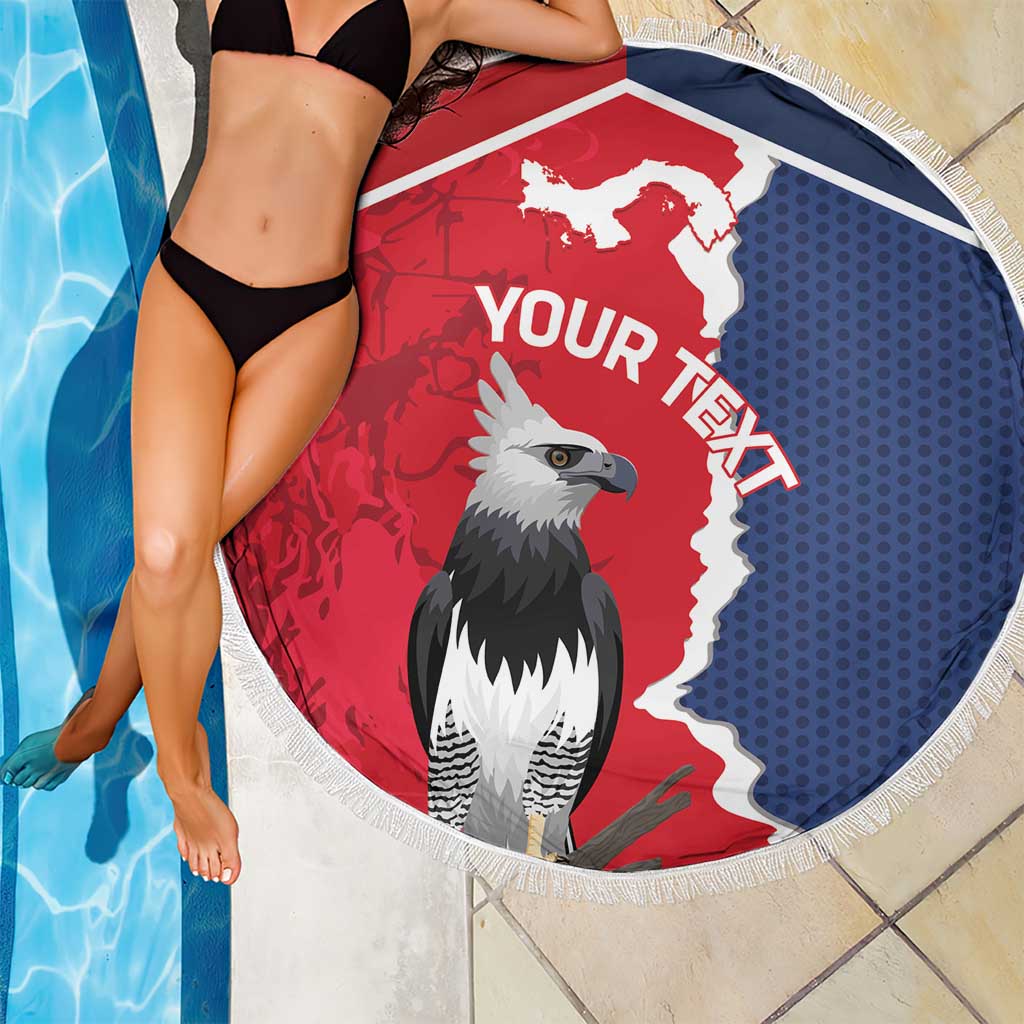 Panama 2026 Football Custom Beach Blanket Los Canaleros Harpy Eagle