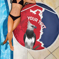 Panama 2026 Football Custom Beach Blanket Los Canaleros Harpy Eagle