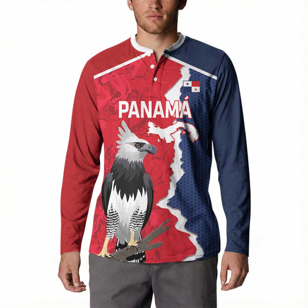 Panama 2026 Football Custom Button Sweatshirt Los Canaleros Harpy Eagle