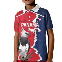 Panama 2026 Football Custom Kid Polo Shirt Los Canaleros Harpy Eagle