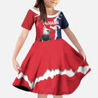 Panama 2026 Football Custom Kid Short Sleeve Dress Los Canaleros Harpy Eagle