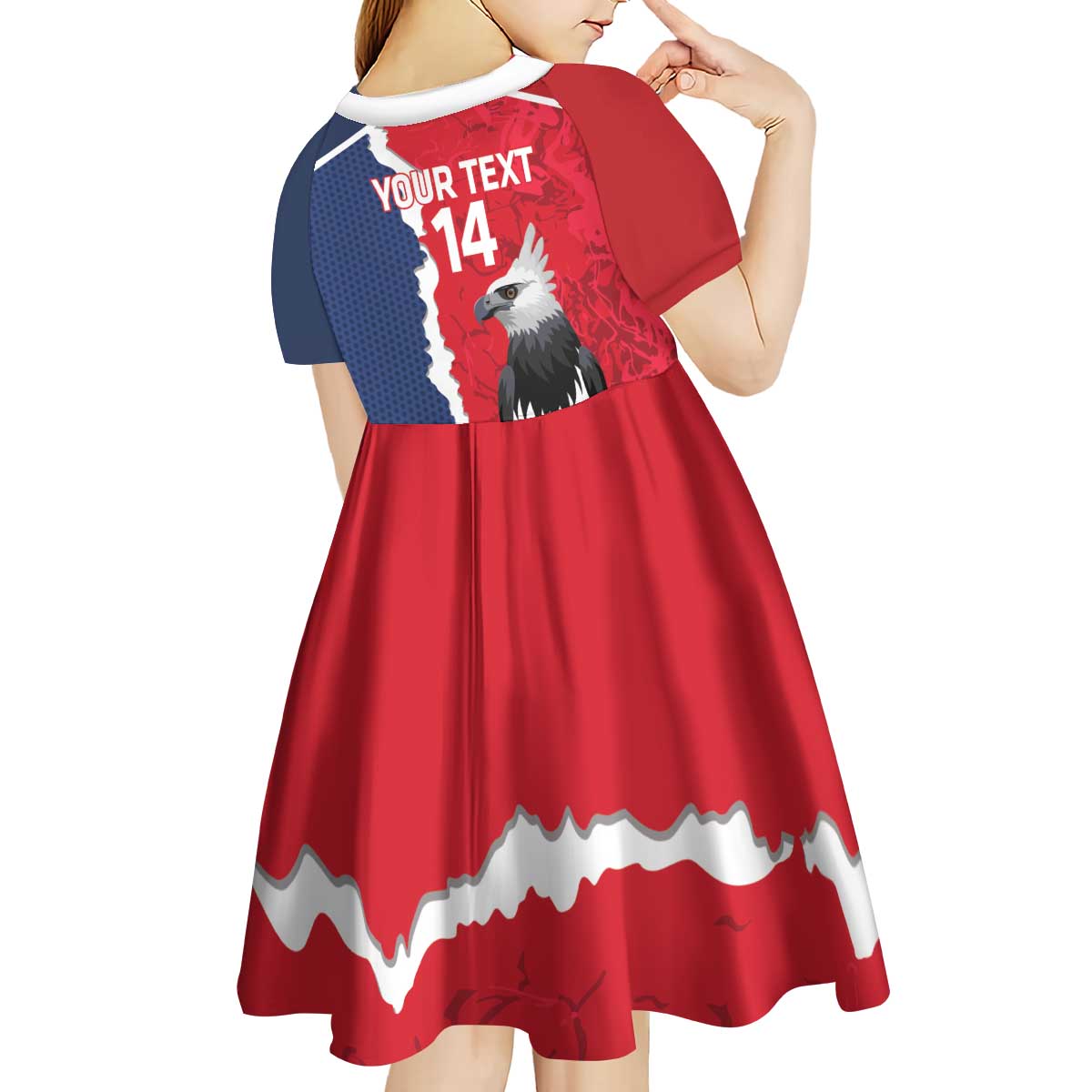 Panama 2026 Football Custom Kid Short Sleeve Dress Los Canaleros Harpy Eagle