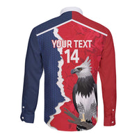 Panama 2026 Football Custom Long Sleeve Button Shirt Los Canaleros Harpy Eagle