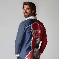 Panama 2026 Football Custom Long Sleeve Polo Shirt Los Canaleros Harpy Eagle