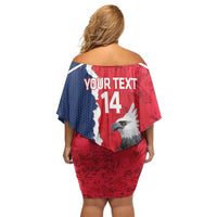 Panama 2026 Football Custom Off Shoulder Short Dress Los Canaleros Harpy Eagle