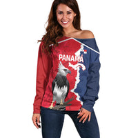 Panama 2026 Football Custom Off Shoulder Sweater Los Canaleros Harpy Eagle