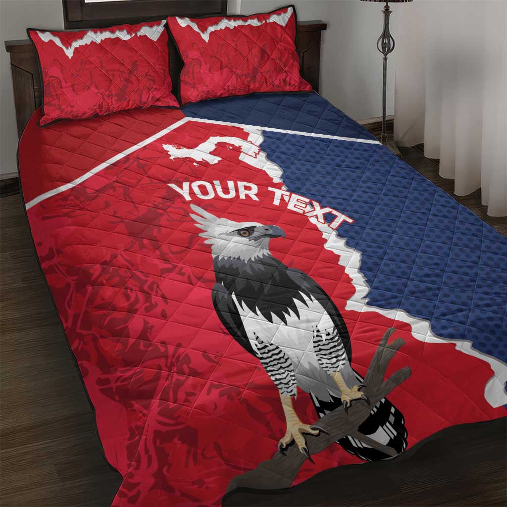 Panama 2026 Football Custom Quilt Bed Set Los Canaleros Harpy Eagle