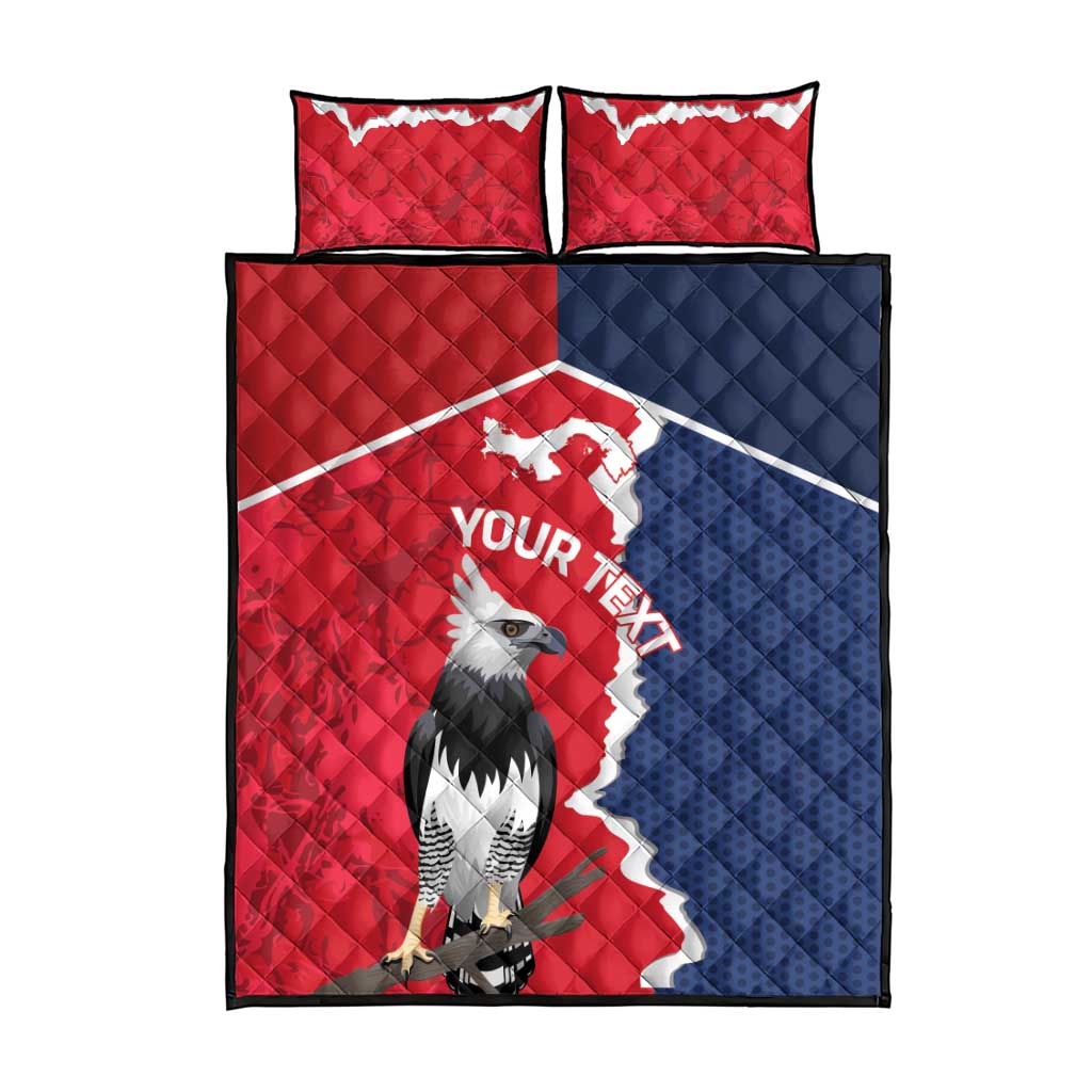 Panama 2026 Football Custom Quilt Bed Set Los Canaleros Harpy Eagle