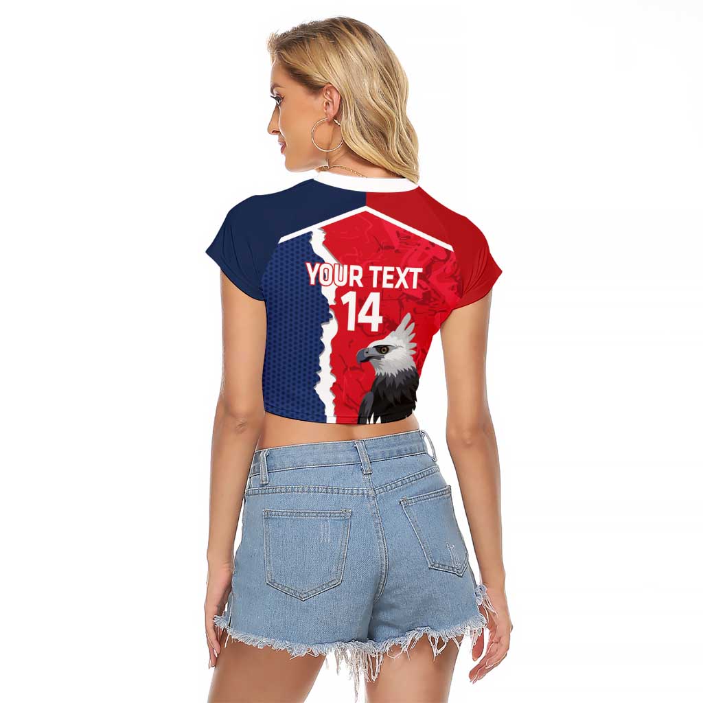 Panama 2026 Football Custom Raglan Cropped T Shirt Los Canaleros Harpy Eagle