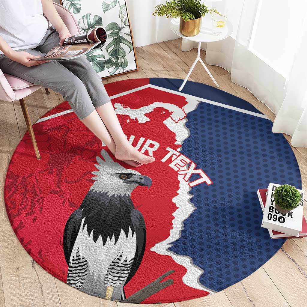 Panama 2026 Football Custom Round Carpet Los Canaleros Harpy Eagle