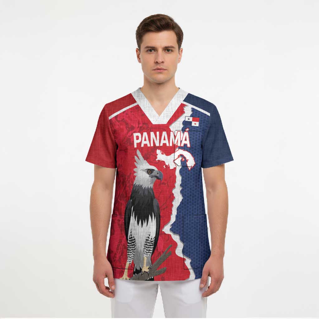 Panama 2026 Football Custom Scrub Top Los Canaleros Harpy Eagle