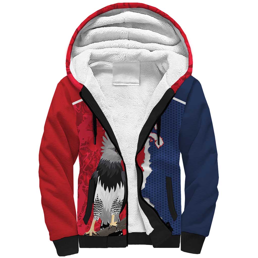Panama 2026 Football Custom Sherpa Hoodie Los Canaleros Harpy Eagle