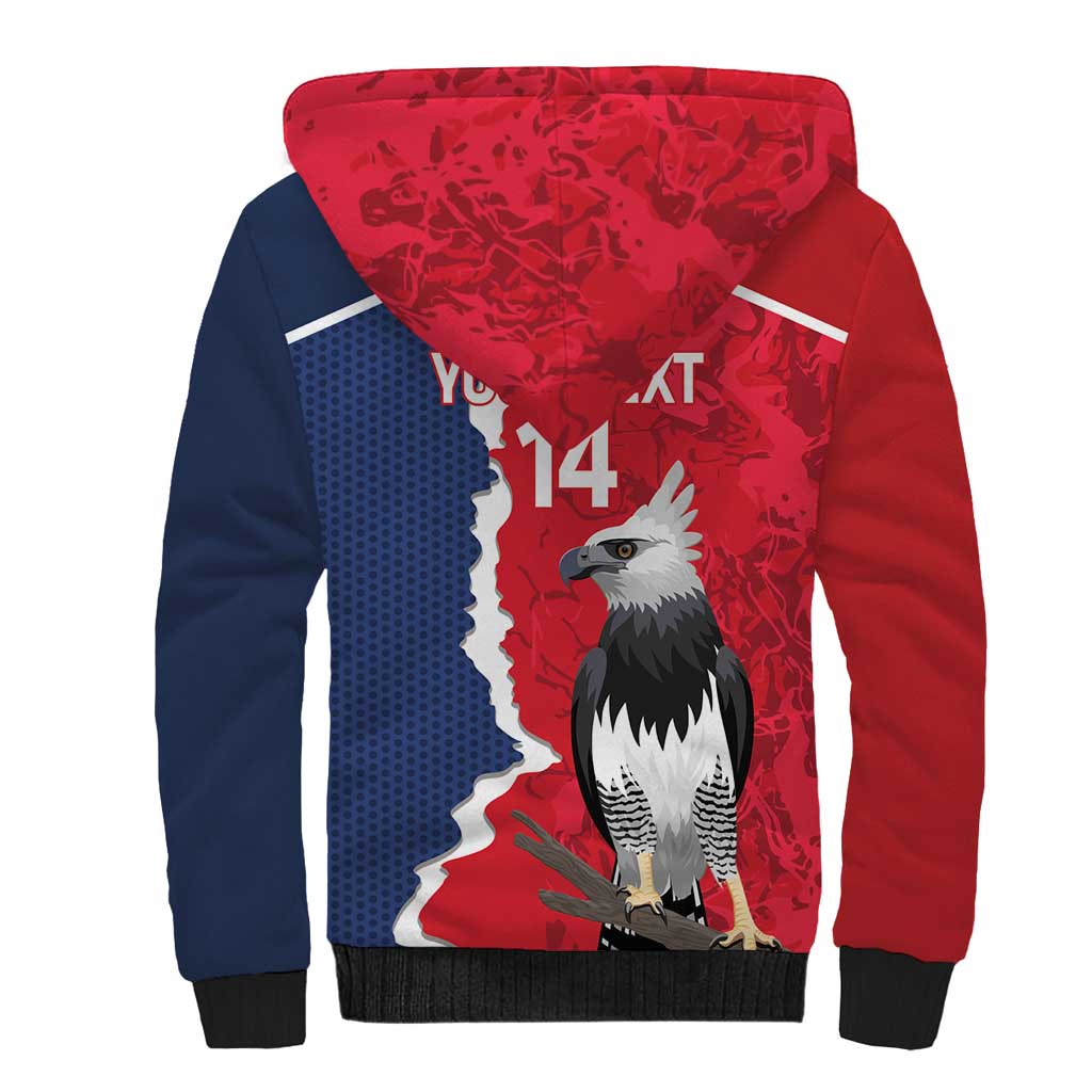 Panama 2026 Football Custom Sherpa Hoodie Los Canaleros Harpy Eagle